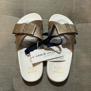 NWT Janie and Jack Girl's Gold Glitter Pool Slide